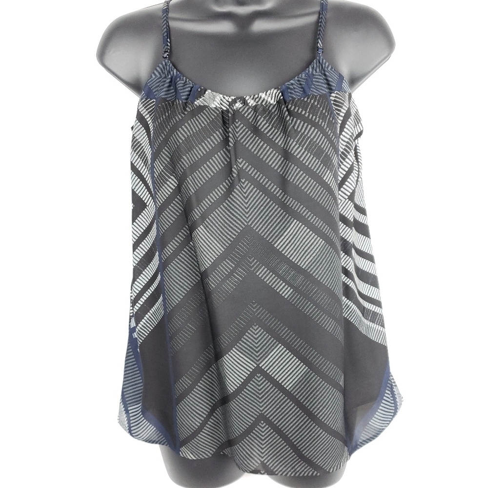 Vince Graphic Print Silk Cami Tank